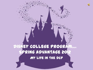 Disney College Program     (DCP)


  Spring Advantage 2012
      My Life in the DCP
 