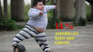 14 %
AMERICAN
KIDS ARE
OBESE
 