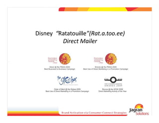 Disney “Ratatouille”(Rat.a.too.ee)
Direct Mailer
 