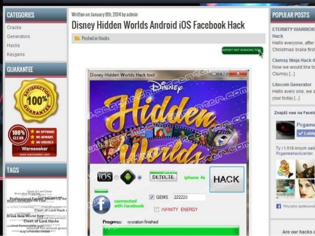 Disney hidden worlds android ios facebook hack