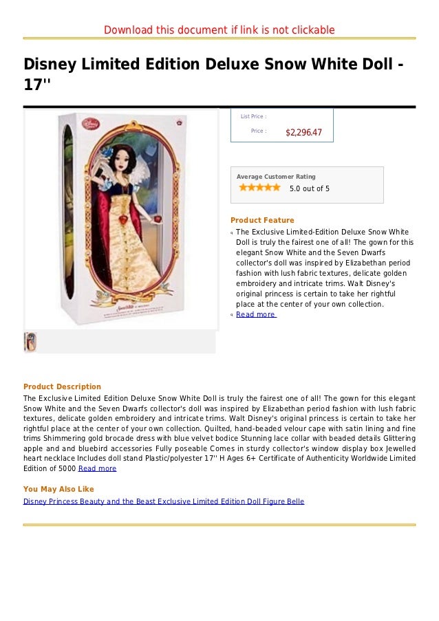 disney limited edition dolls list
