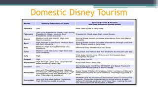 Domestic Disney Tourism
 