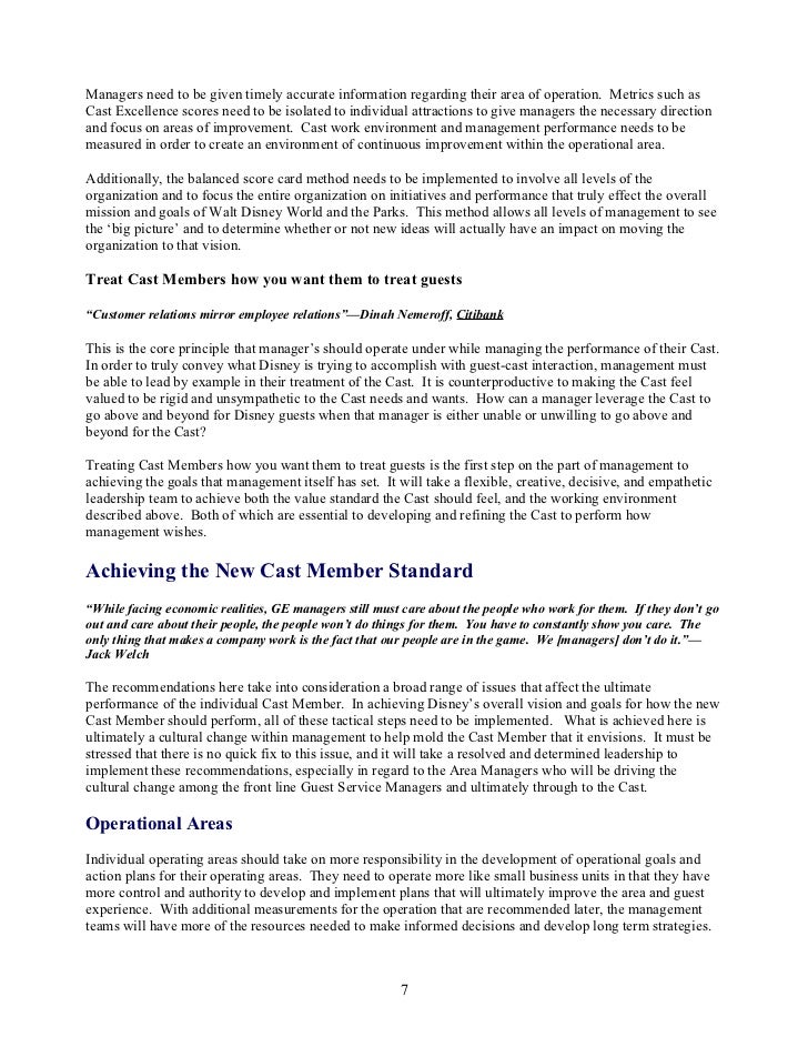 Disney s customer service model essay example picture
