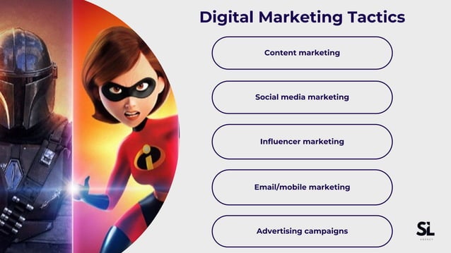 A complete digital marketing strategy presentation for Disney+. | PPT