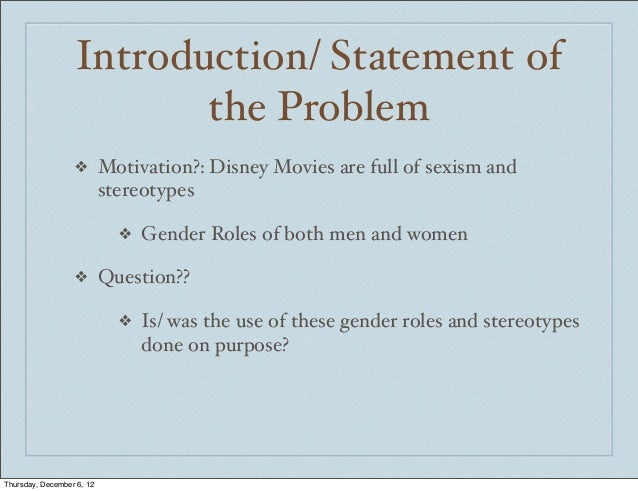 examples of thesis statements on gender roles