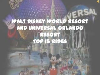 Walt Disney World Resort and Universal Orlando Resort Top 15 Rides 
