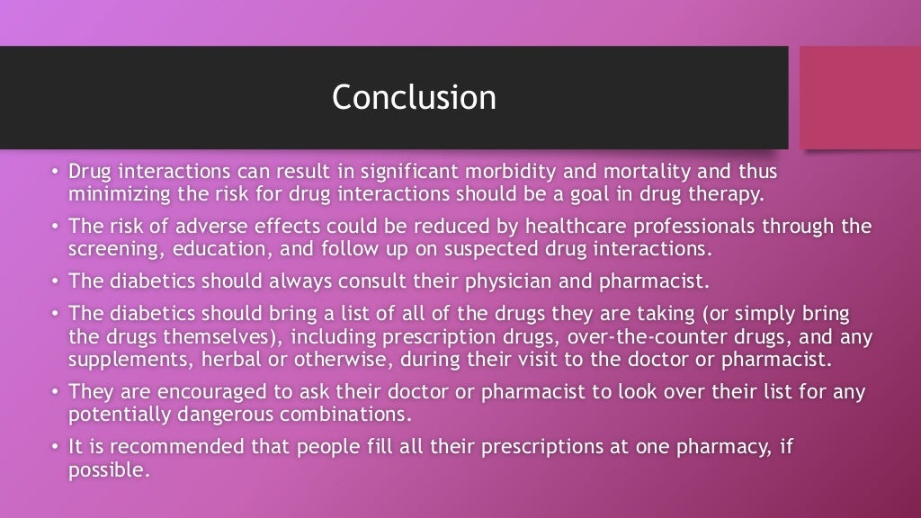 Drug interactions of Metformin