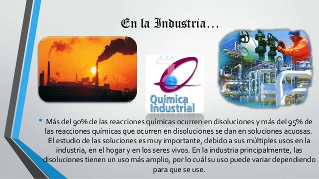 Disoluciones en la industria