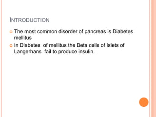 Introduction Pancreatic Beta Reference: Disorder Of Endocrine System