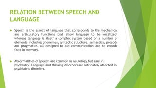 DISORDER OF SPEECH | PPTX