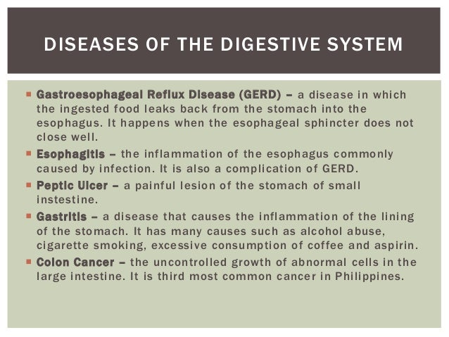 What are some common digestive diseases?