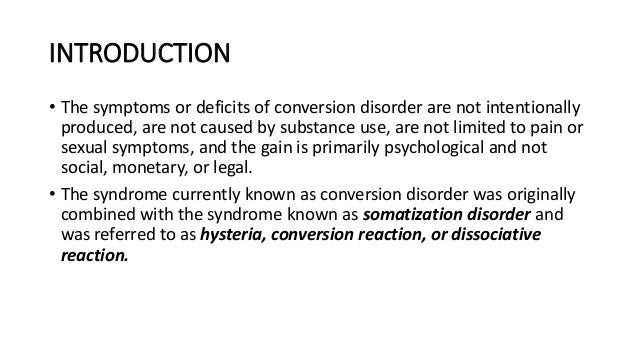 conversion reaction disorder