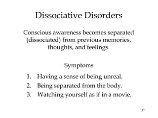 Disassociated Ch. 14 Psych Disorders | PPT