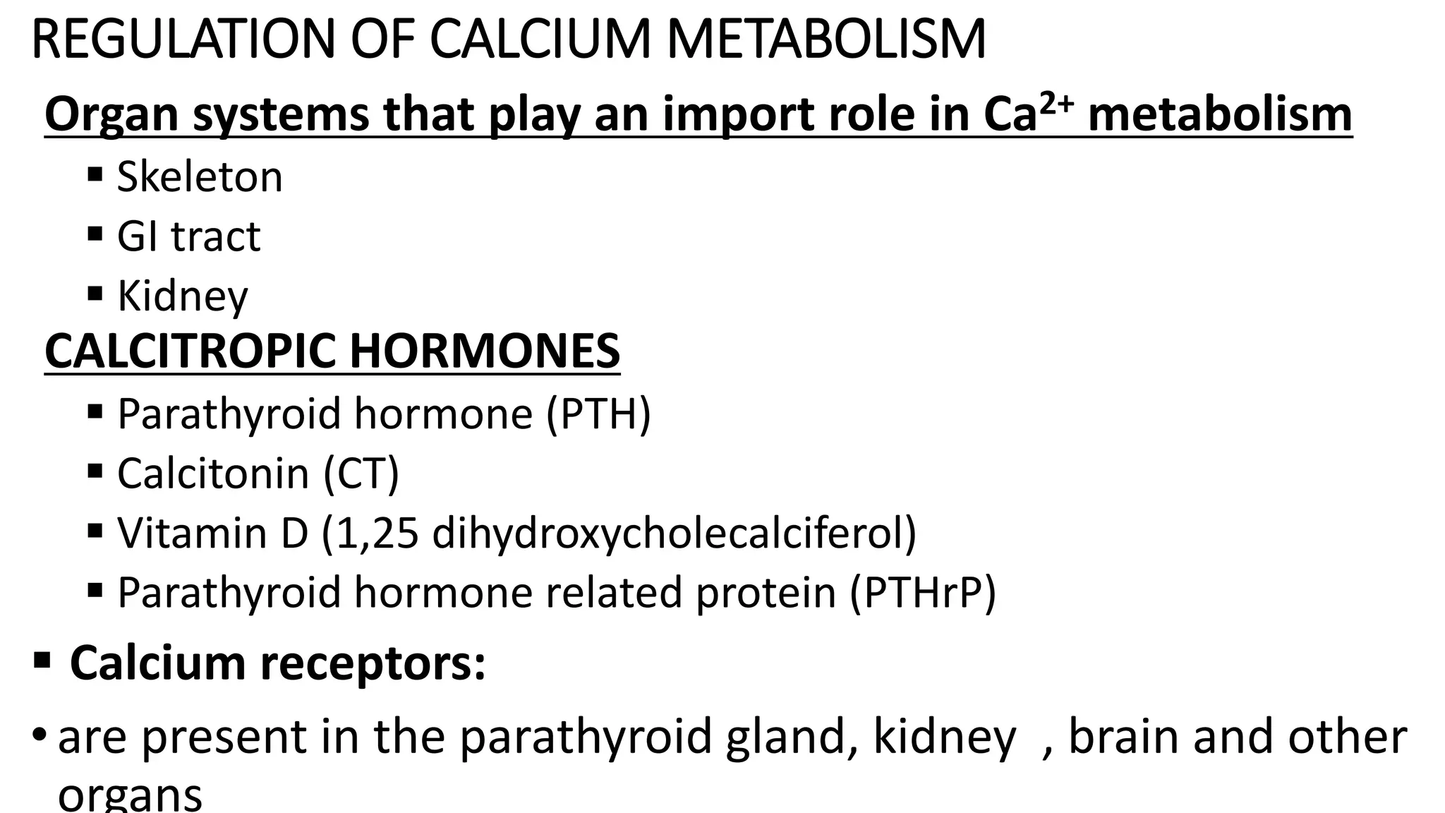 Disorders of calcium metabolism | PPTX
