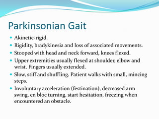 Rigid Akinetic Gait Disorder | Comparison of clinical features among ...