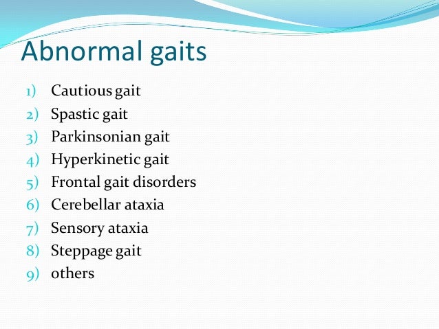 disorders of gait and station gait and station