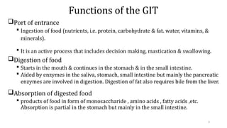 DISORDERS OF gastro intestinal tract of th | PPTX
