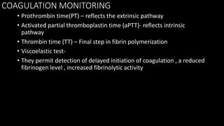 DISORDERS OF HEMOSTASIS , extrinsic and intrinsic pathway | PPT
