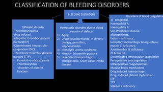 DISORDERS OF HEMOSTASIS , extrinsic and intrinsic pathway | PDF