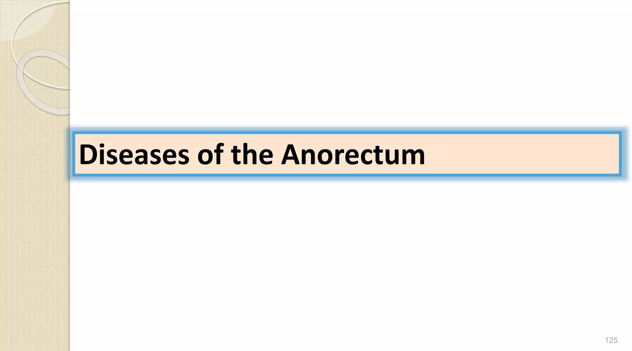 125
Diseases of the Anorectum
 