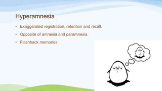 Disorders of memory | PPTX
