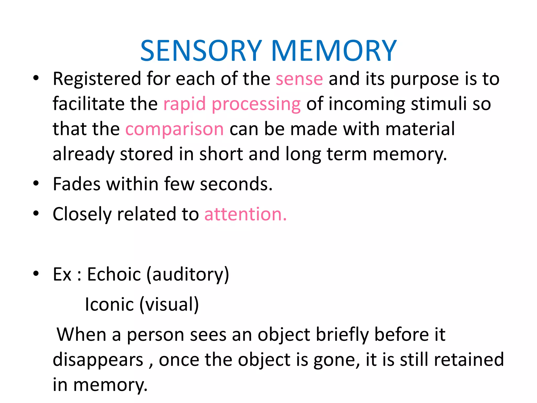 Disorders of memory | PPTX