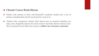 disorders of memory .pptx disorder of memory | PPTX