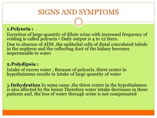 Polyuria Signs DISORDERS OF PITUITARY G.pptx