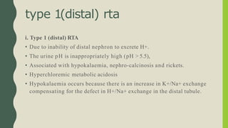 Distal Rta Graphic Disorders of Renal Function | PPTX