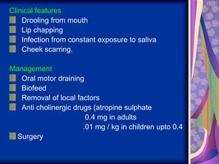 Define Drooling Disorders of salivary glands | PPT