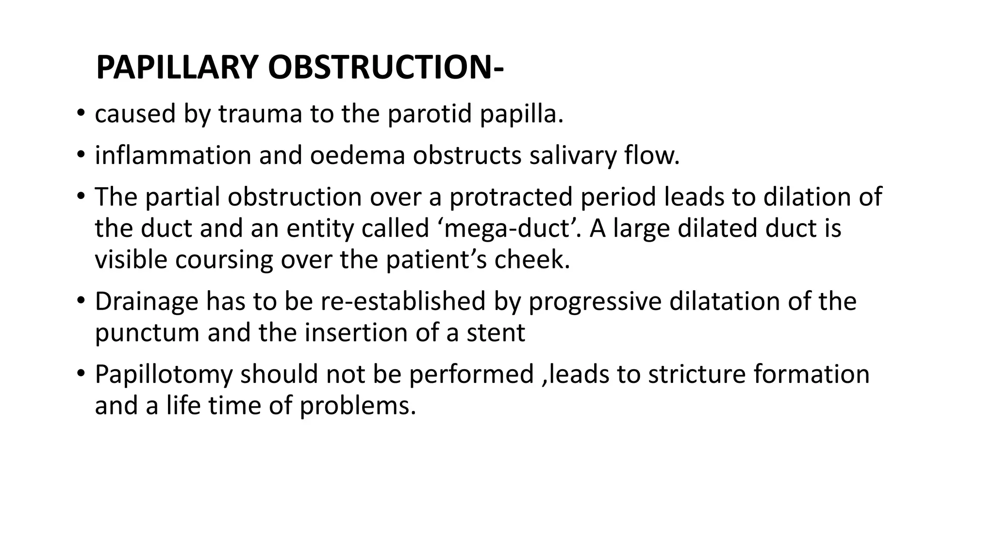 Papillary Dysfunction DISORDERS OF SALIVARY GLANDS.pptx