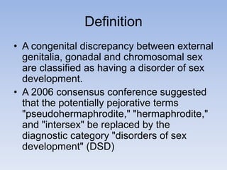 Disorders of sex development | PPTX