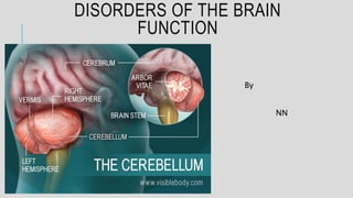 DISORDERS OF THE BRAIN
FUNCTION
By
NN
 