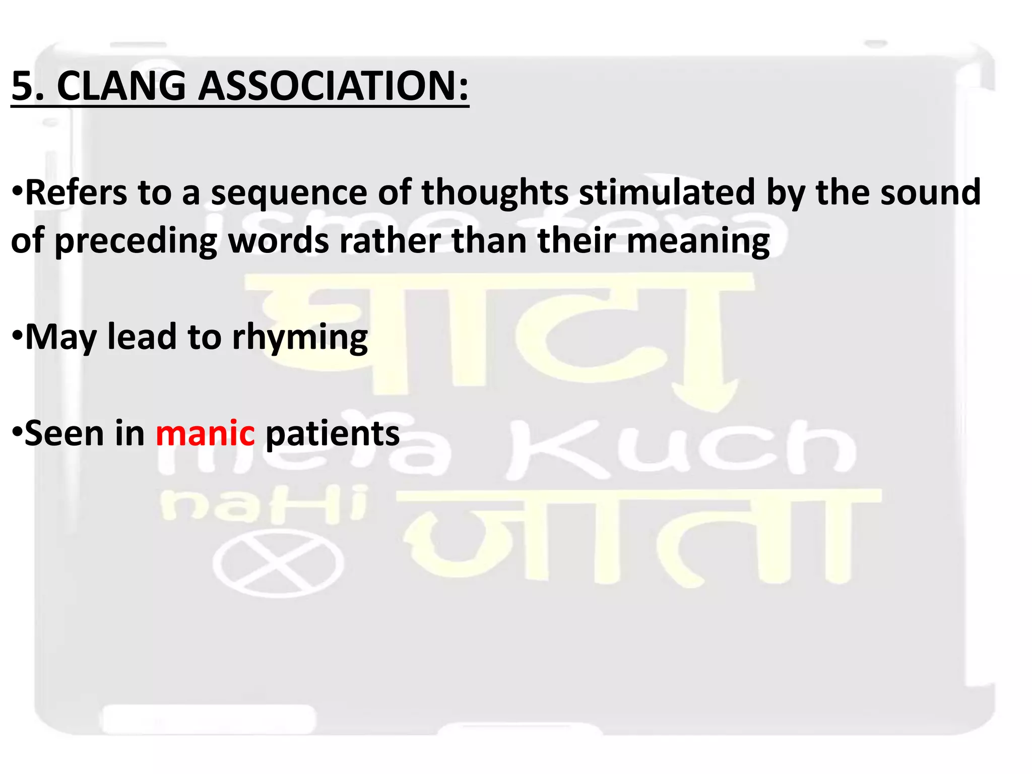 Disorders of thought | PPTX