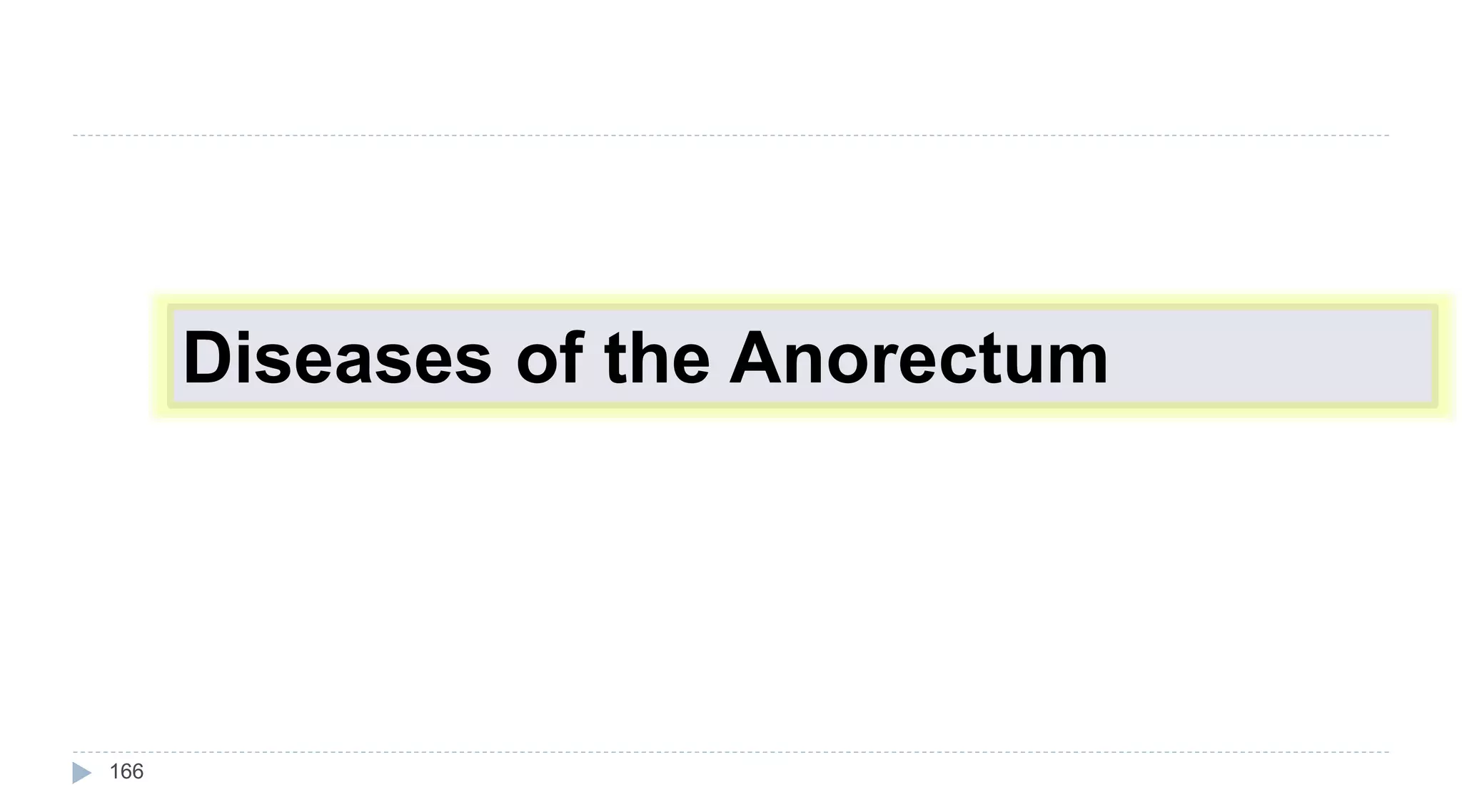 166
Diseases of the Anorectum
 