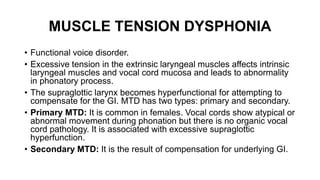 Voice Hyperfunction DISORDERS OF VOICE final .pptx