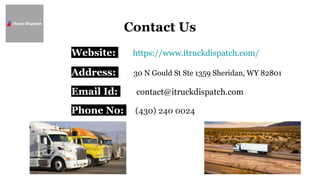 DispatchTrack App: The Ultimate Tool for Smarter Load Management | PPTX