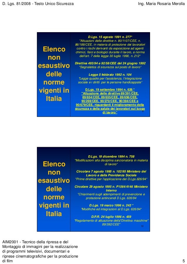 Dispensa Sicurezza Trm