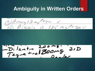 Ambiguity in Written Orders
 