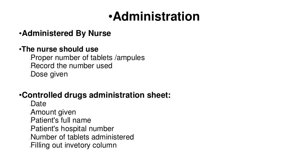 Dispensing of controlled substances
