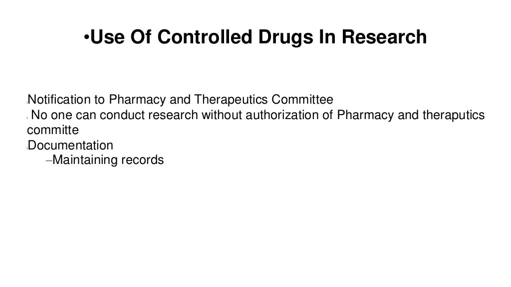 Dispensing of controlled substances