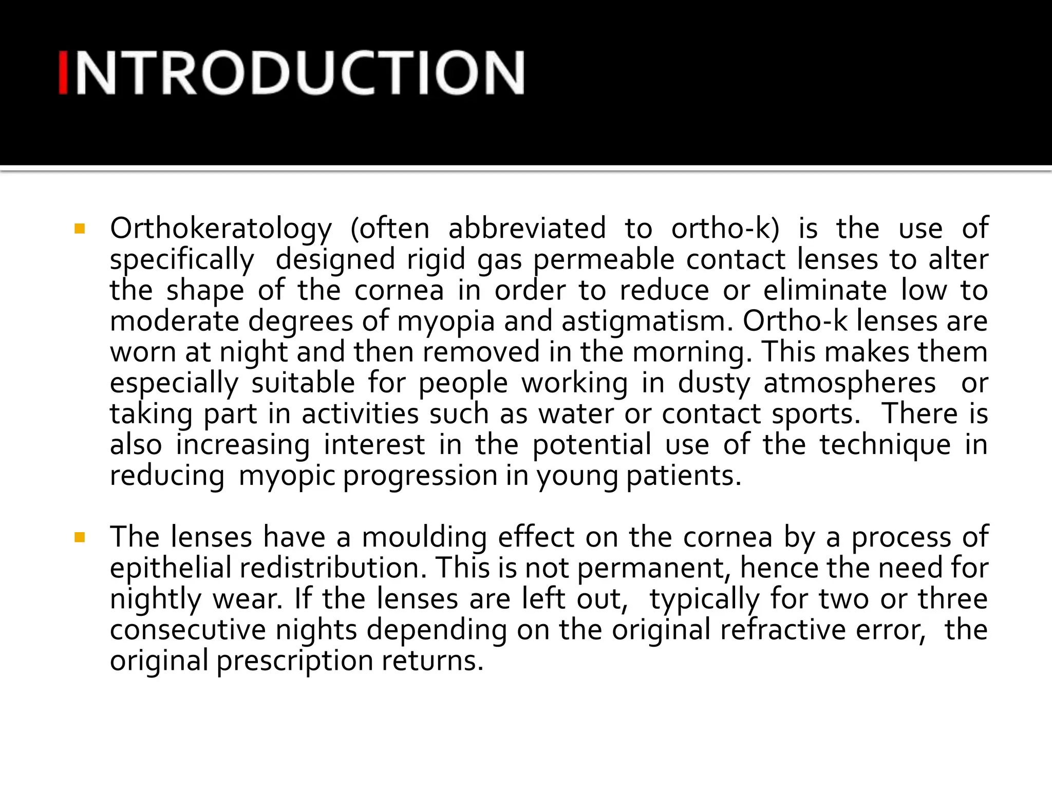 Dispensing of ortho k lenses | PPTX