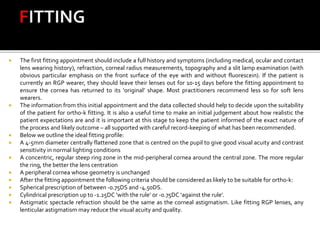 Dispensing of ortho k lenses | PPTX