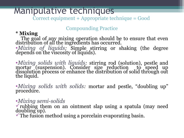 compounding and good practice | PPT | Science