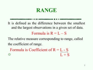 Measure of Dispersion | PPT