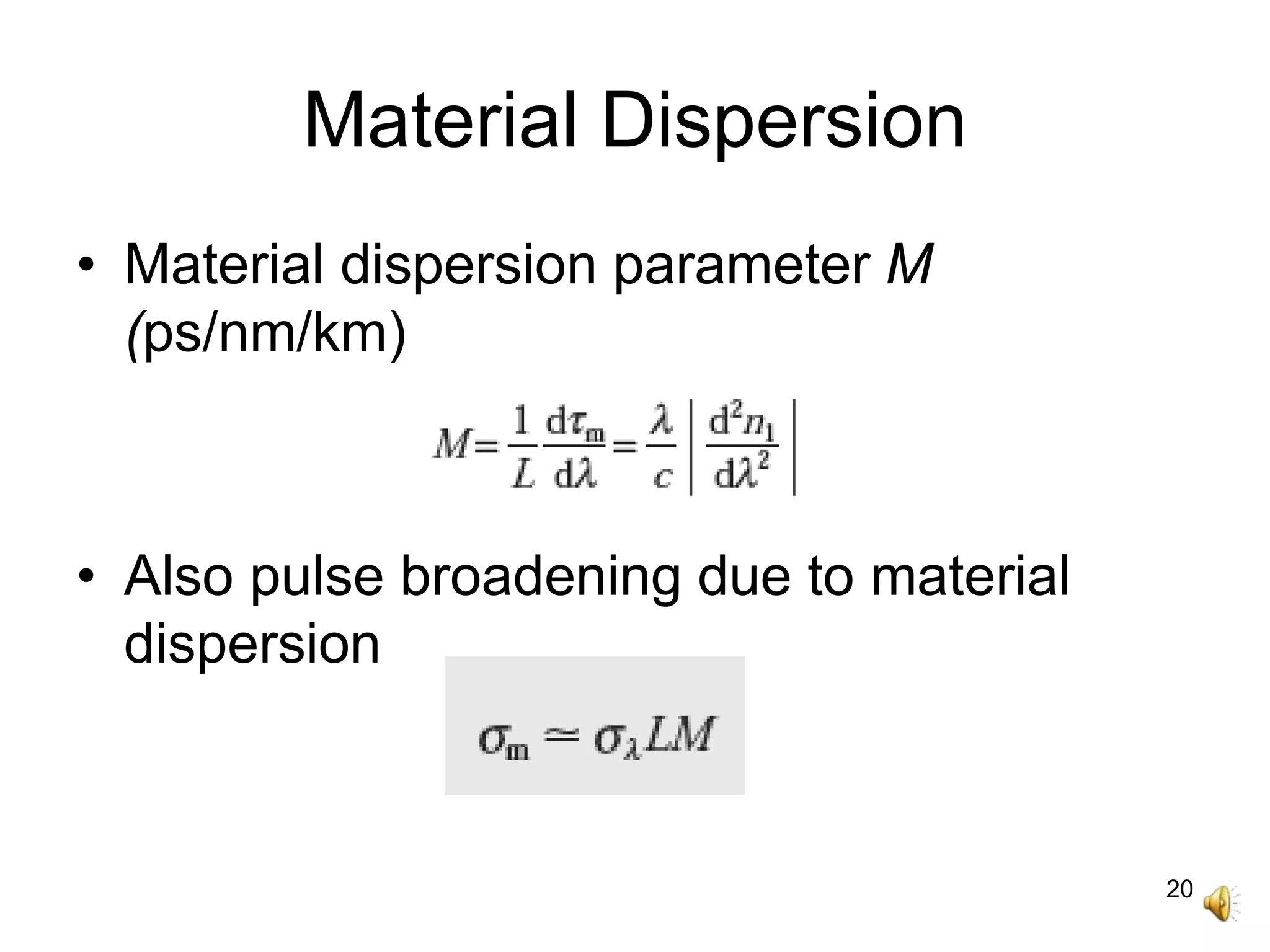 Dispersion in optical fibers | PPT