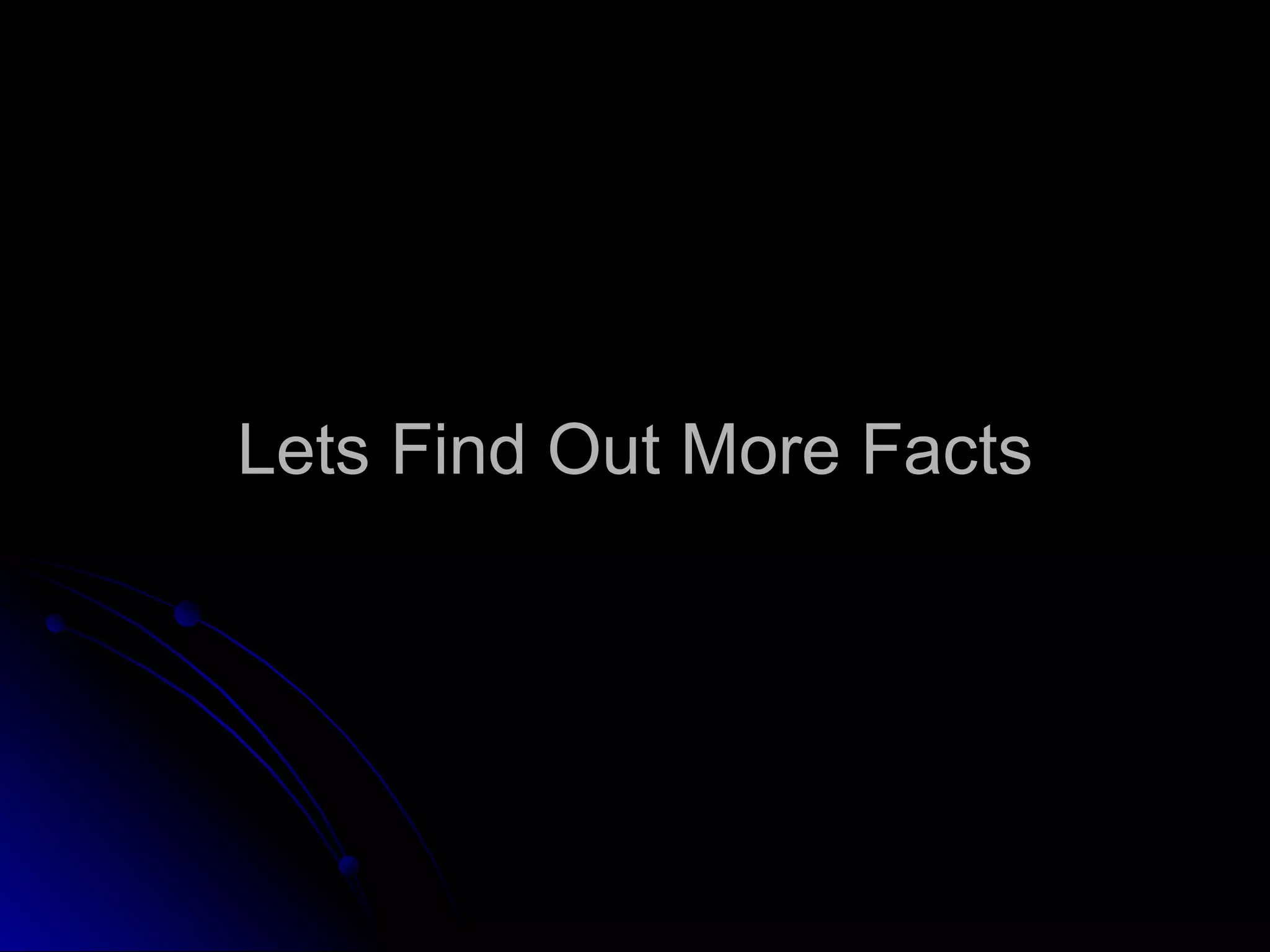 Lets Find Out More Facts 