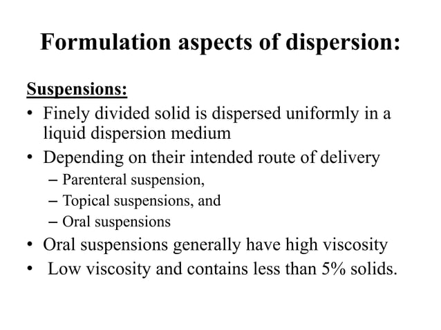 Pharmaceuticals Dispersion theory- Suspension and Emulsion | PPTX ...