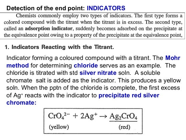 silver nitrate titration This is especially important in the case of mohr titration, where some excess of silver must be added before red as an indictaor in titration with silver nitrate. silver nitrate titration This is especially important in the case of mohr titration, where some excess of silver must be added before red as an indictaor in titration with silver nitrate.