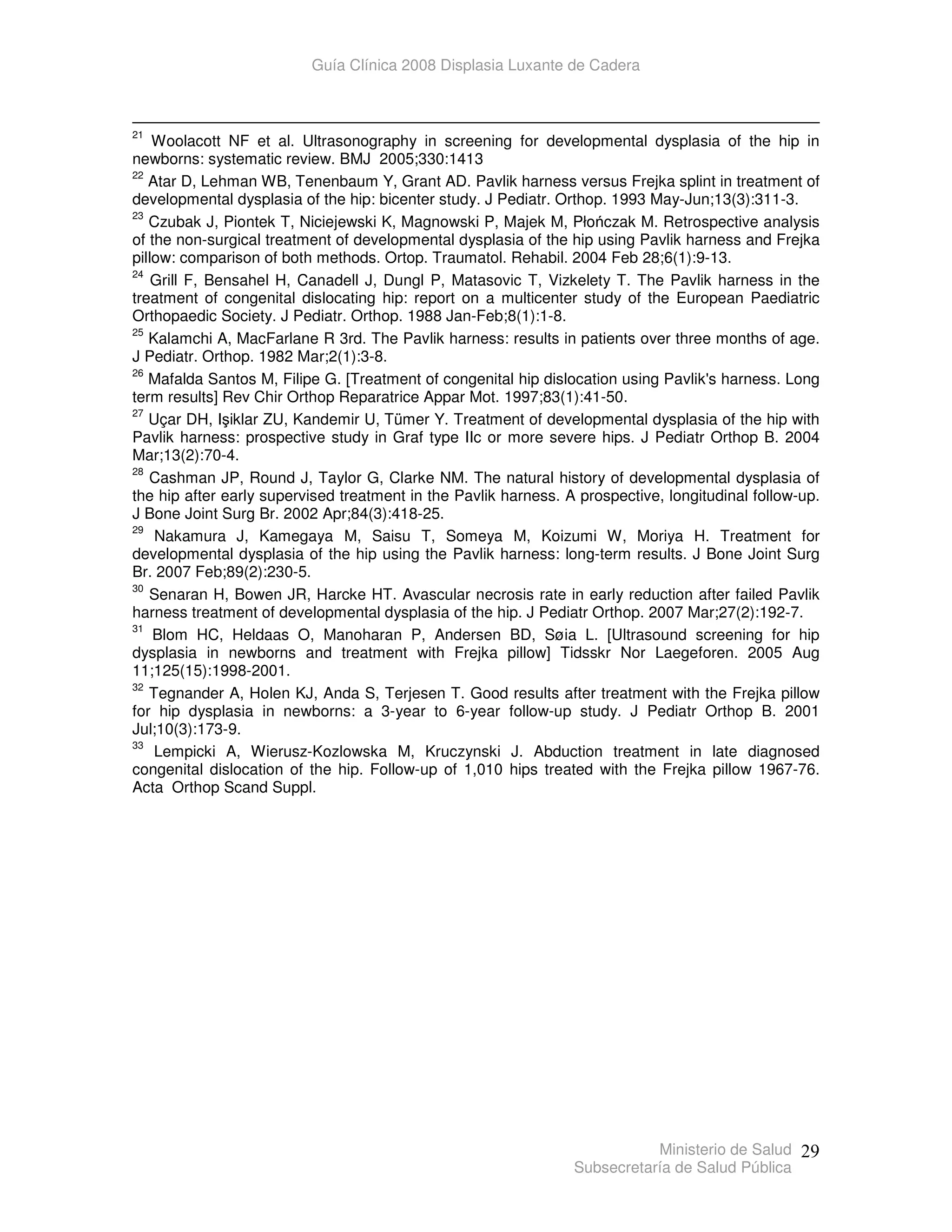 Displasia de caderas | PDF
